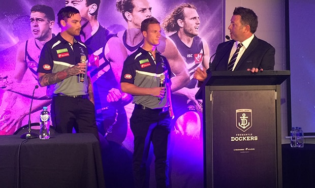 WILSON_HERO.jpg New recruits Brandon Matera and Nathan Wilson are excited to be playing for Freo in 2018. - Brandon Matera,Nathan Wilson,Fremantle,Domain Stadium,Subiaco